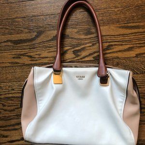 Guess Pink and White Purse